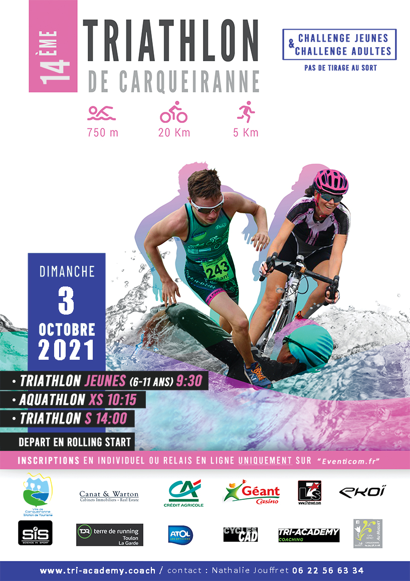 Affiche-tri 2021-triathlon Carqeui-run-2020-Course