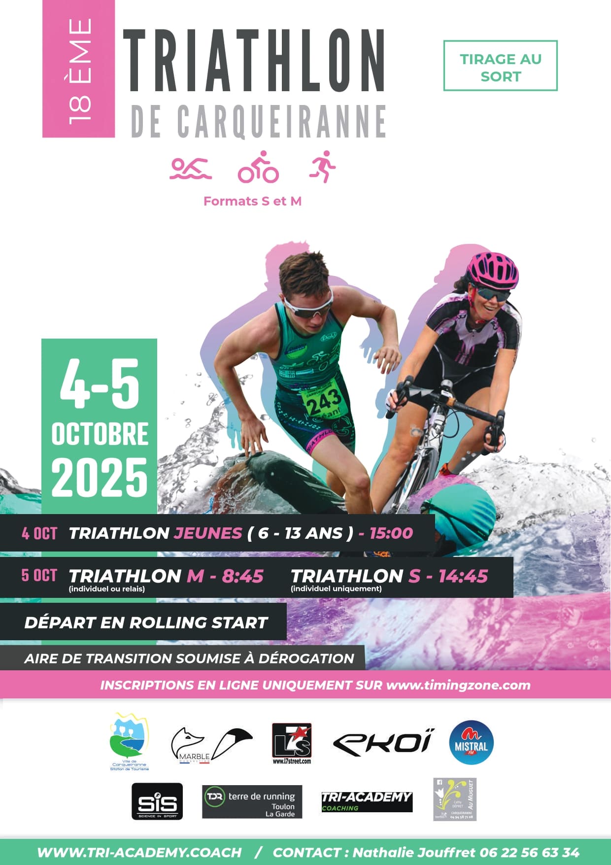 Affiche triathlon Carqueiranne 2022